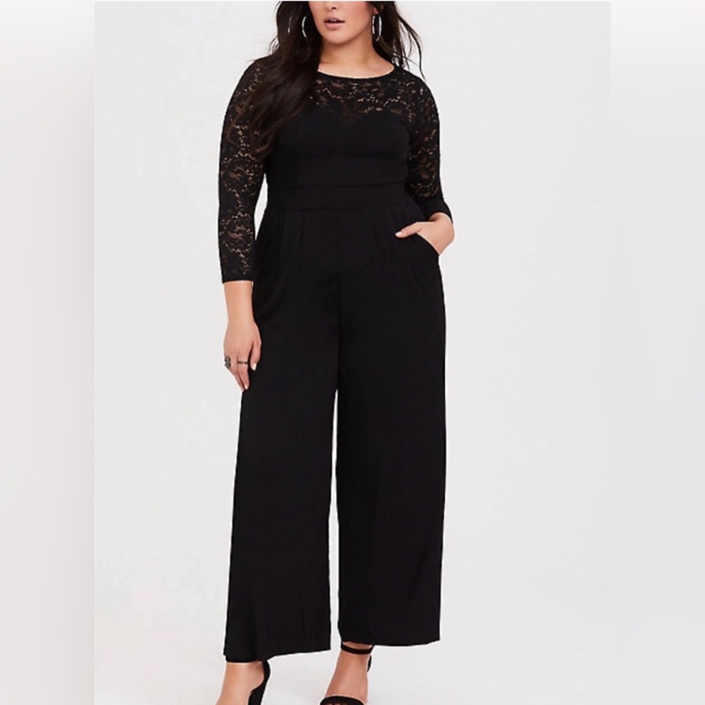 Chic Black Lace Torrid Jumpsuit
